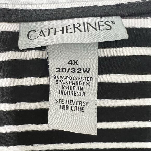 Catherines 4XL Plus Size Top Tunic Striped Heart Sequin Embellished Comfy Casual - Picture 5 of 11